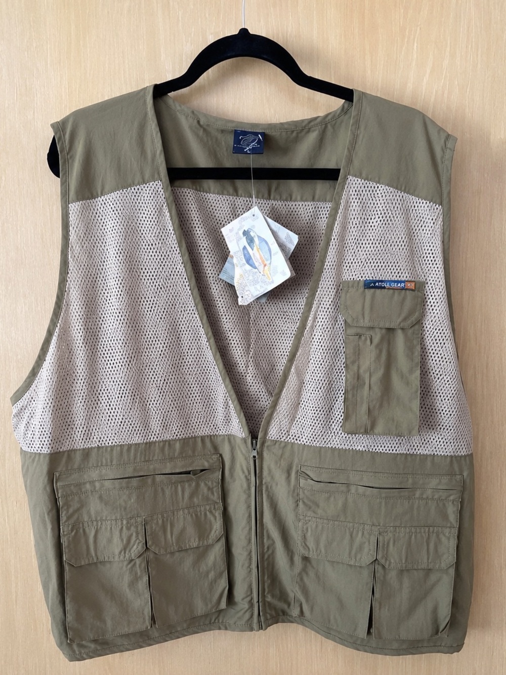 Exofficio Olive Green and Beige Mesh Utility Vest